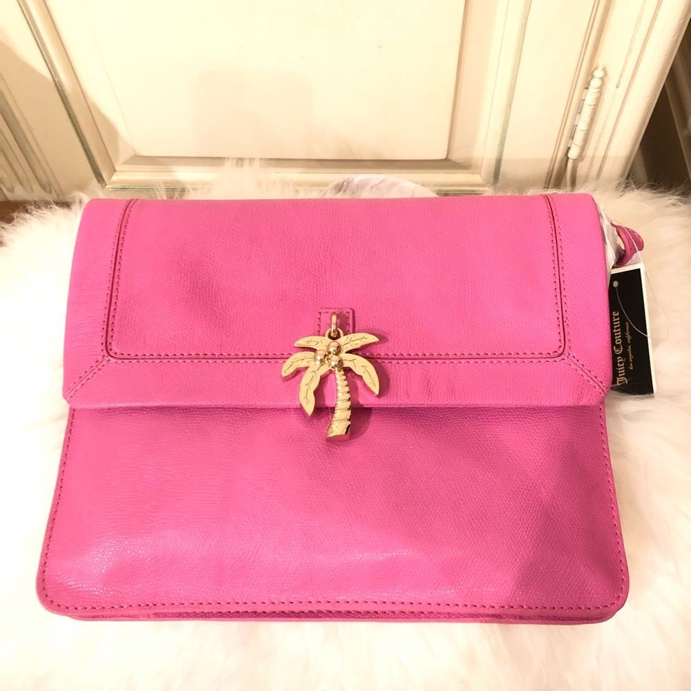 Juicy Couture Leni Charm Leather Shoulder Bag NWT - Picture 4 of 13